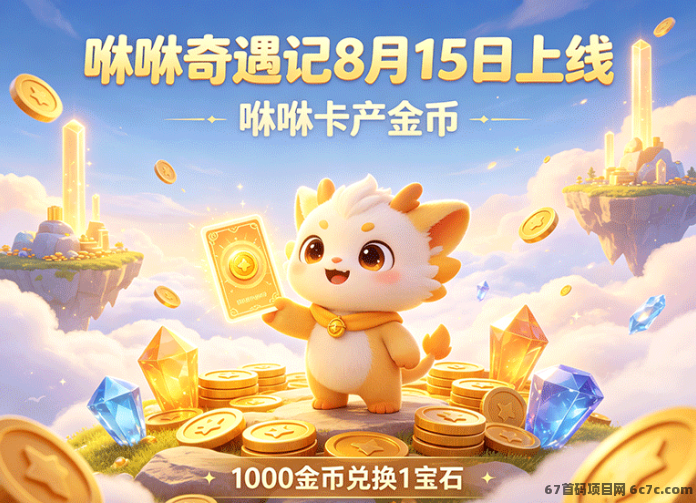 咻咻奇遇记8月15日上线:咻咻卡产金币,1000金币兑换1宝石
