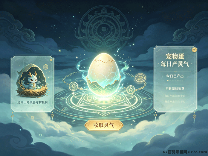 归墟山海:宠物蛋每日产灵气,娱乐游戏获取宠物蛋进度