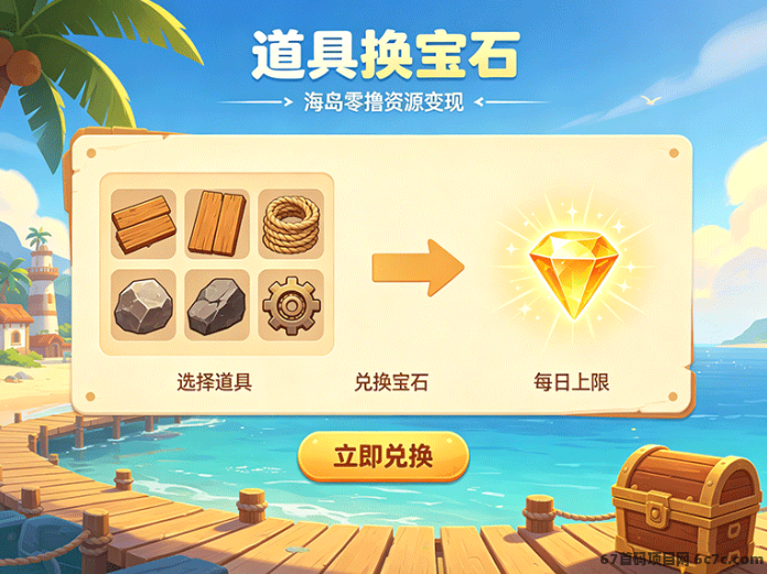 闪闪历险记公测:海岛道具换宝石,齿轮产铁矿玩法解析