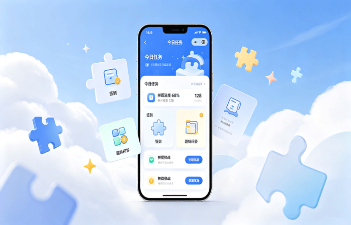 云端拼图新项目上线,碎片拼图换积分,每日都有新任务
