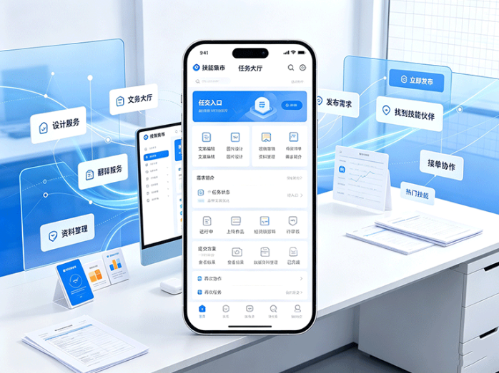 技能集市新平台上线,技能服务信息集中展示,线上任务专区同步开放