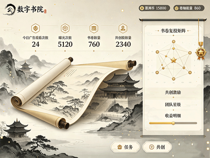 《墨渊》9月3日上线,卷轴玩法搭配广告曝光机制