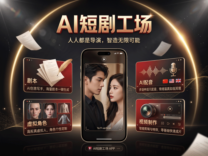 AI短剧工场新项目开放,短剧内容创作模式上线,手机电脑都能操作