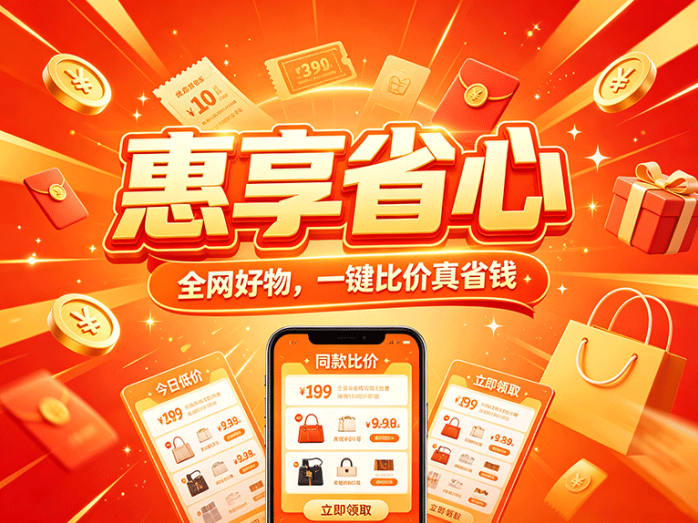 惠享省心内测全面开启:大额优惠券智能搜,新用户即领首单免单补贴
