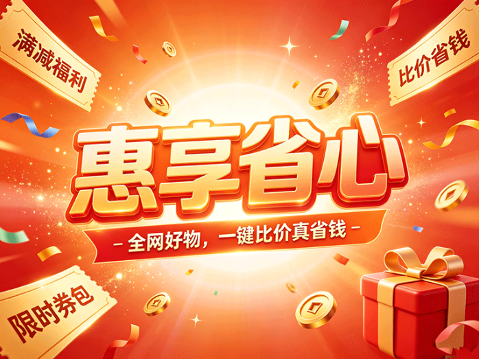 惠享省心内测全面开启:大额优惠券智能搜,新用户即领首单免单补贴