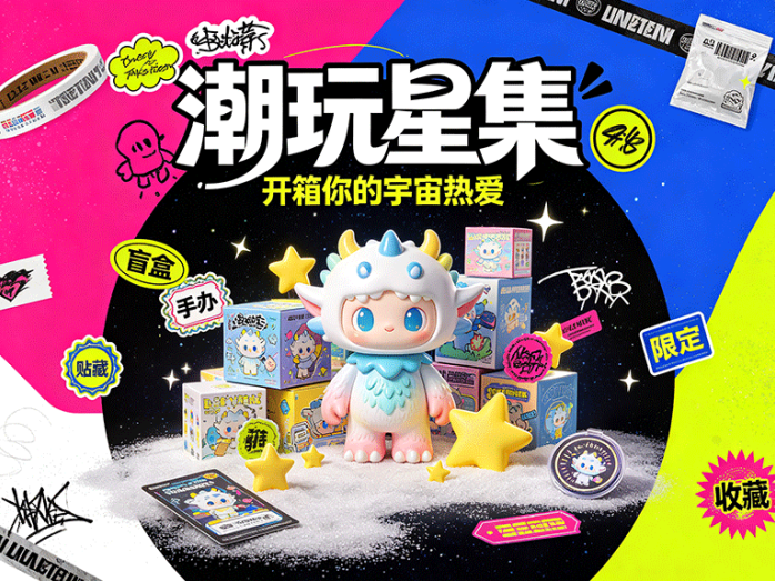 潮玩星集新平台开放,潮玩盲盒加收藏玩法,热门系列持续更新