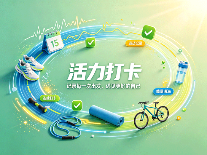 活力打卡新平台上线,运动记录加每日挑战,健康生活玩法集中开放