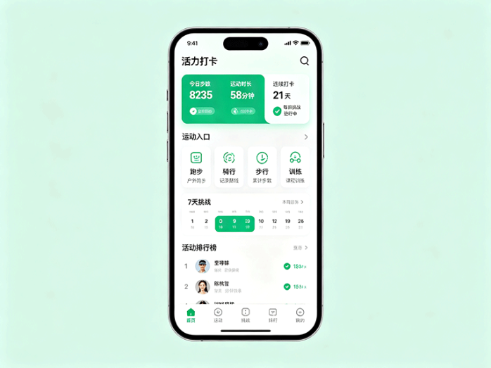 活力打卡新平台上线,运动记录加每日挑战,健康生活玩法集中开放