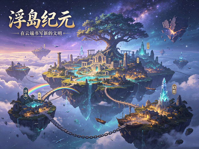 浮岛纪元开启新玩法,探索浮空群岛打造专属领地