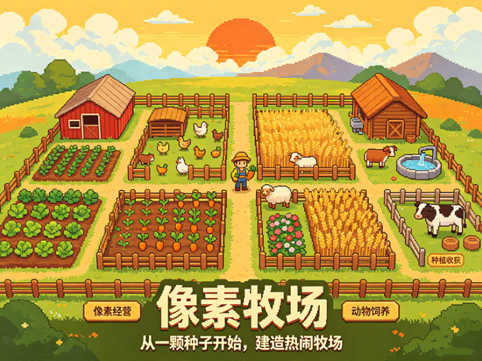 像素牧场开放首测,养宠经营加资源兑换
