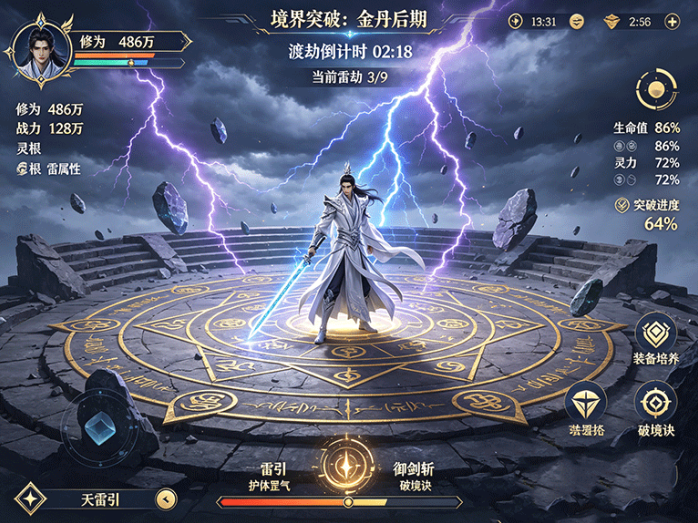  《升阶劫》仙侠养成新项目,修炼升阶挑战渡劫之路