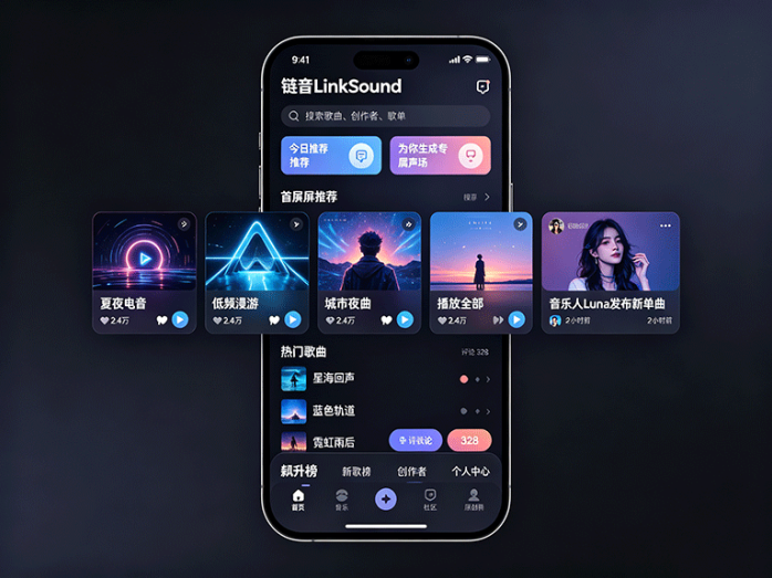 《链音LinkSound》音乐社交新项目,把音乐内容与互动玩法结合起来