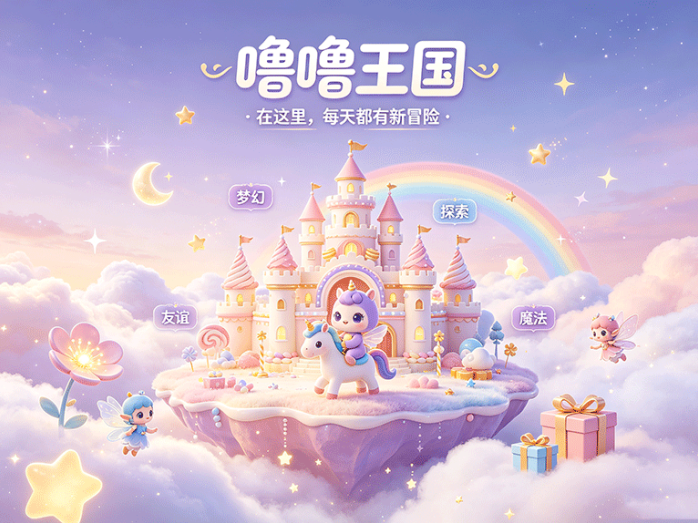噜噜王国萌系休闲项目上线,打造属于自己的欢乐小王国