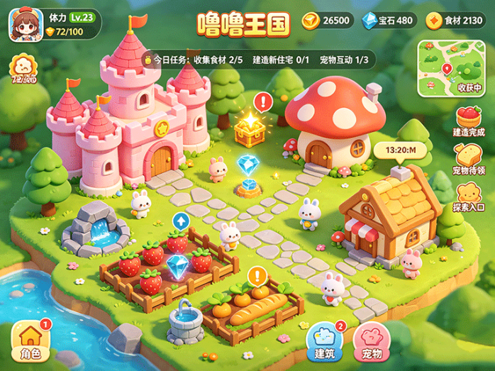 噜噜王国萌系休闲项目上线,打造属于自己的欢乐小王国