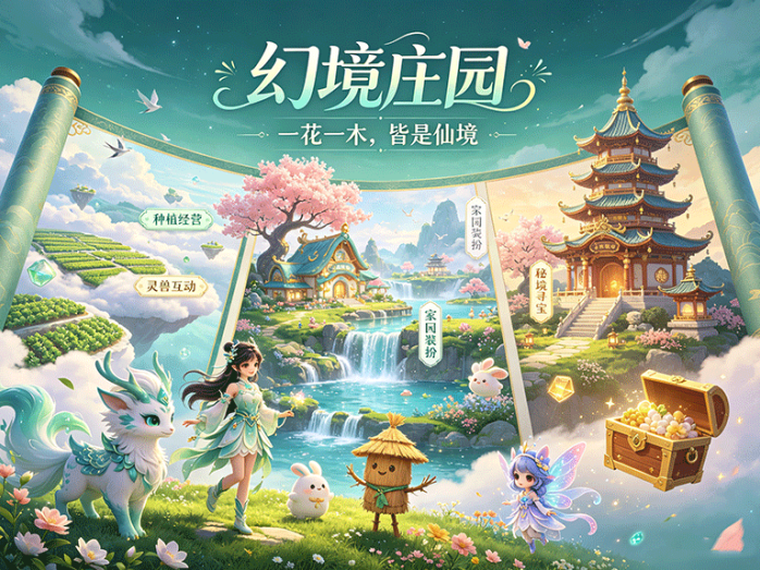 幻境庄园,精灵养成零门槛开荒,魔法果实自由流转抢占首发生态