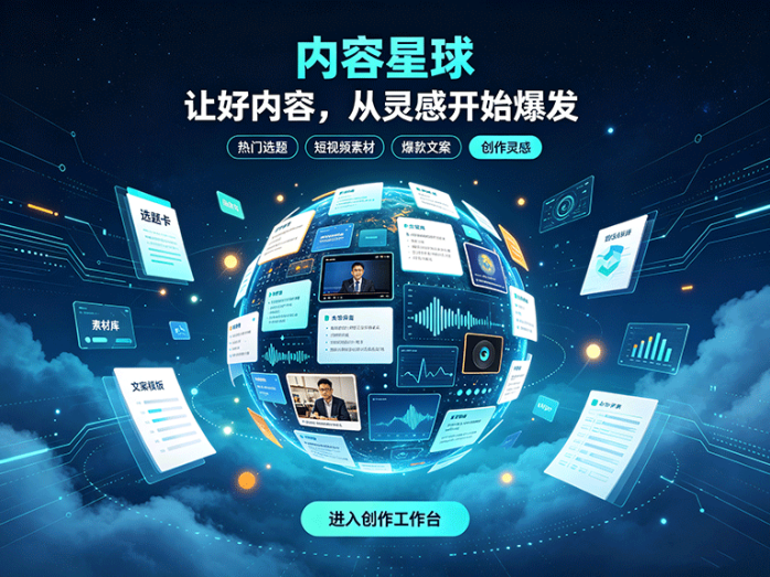 流量不用自己慢慢找,内容星球把创作者和素材放到了一起