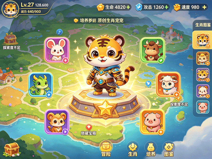 星萌生肖:十二生肖化身萌宠,收集伙伴开启趣味养成玩法