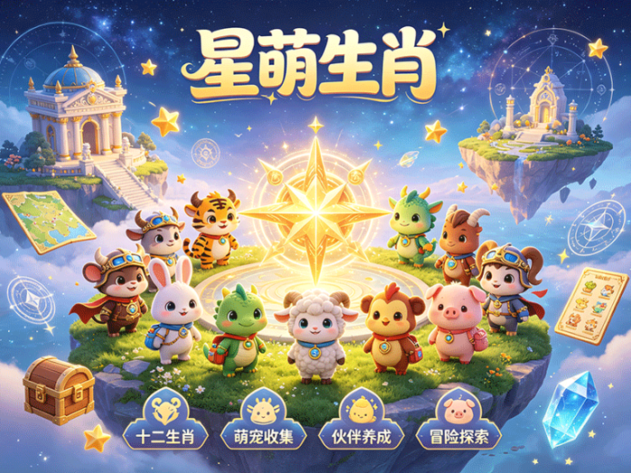 星萌生肖:十二生肖化身萌宠,收集伙伴开启趣味养成玩法