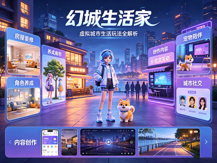 AI虚拟城市怎么玩?幻城生活家从建房到养角色,自己的数字社区这样玩