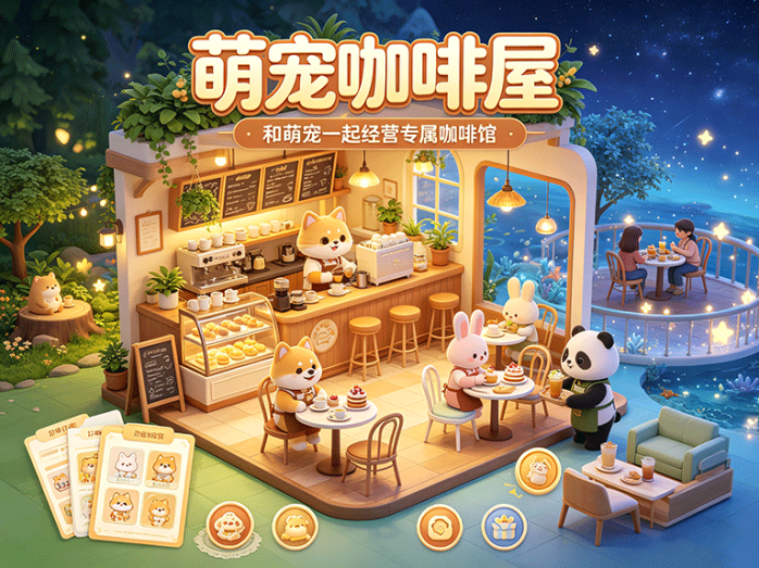 萌宠咖啡屋首码上线,从小店开始养成,招募萌宠员工还能解锁特色主题店