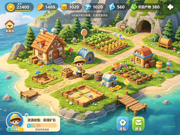 幻岛物语开启奇幻岛屿冒险,收集伙伴探索地图,慢慢打造自己的专属小岛