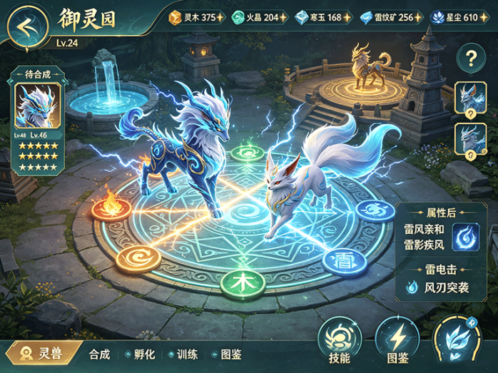 御灵有什么玩法?从灵兽合成到图鉴收集,培养路线和秘境系统全面开放