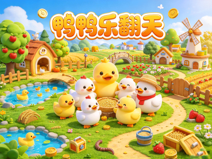 鸭鸭乐翻天新玩法来了!培养鸭群、收集资源,逐步建设自己的小镇