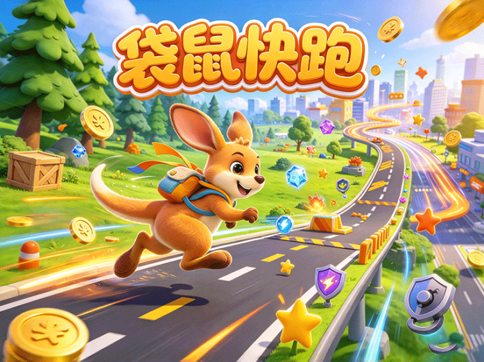 袋鼠快跑新玩法上线!挑战跑酷关卡,收集道具解锁袋鼠成长