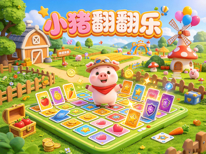 小猪翻翻乐新玩法来了!翻牌找宝藏,养小猪解锁更多收集内容