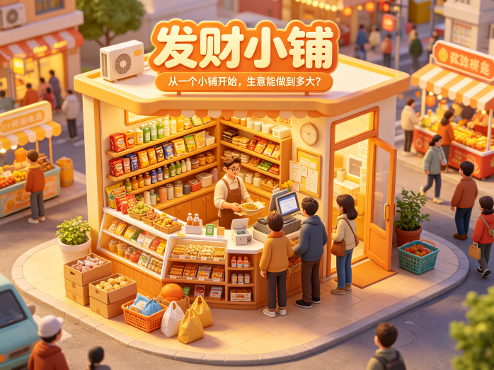 小摊位也能慢慢做大,发财小铺开启摆摊经营与店铺扩张玩法!
