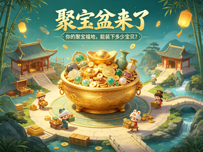 聚宝盆新玩法来了!宝物收集加福地经营,后续还能开启更多内容