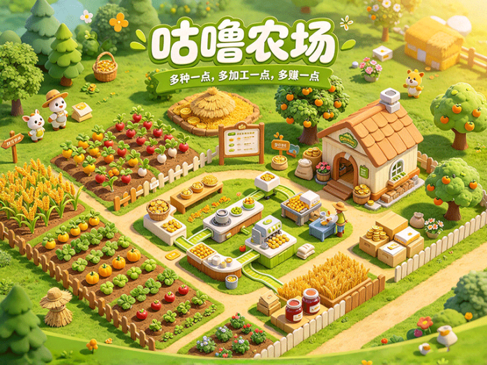 咕噜农场,种下去的作物别急着卖,加工之后还能接着做订单!