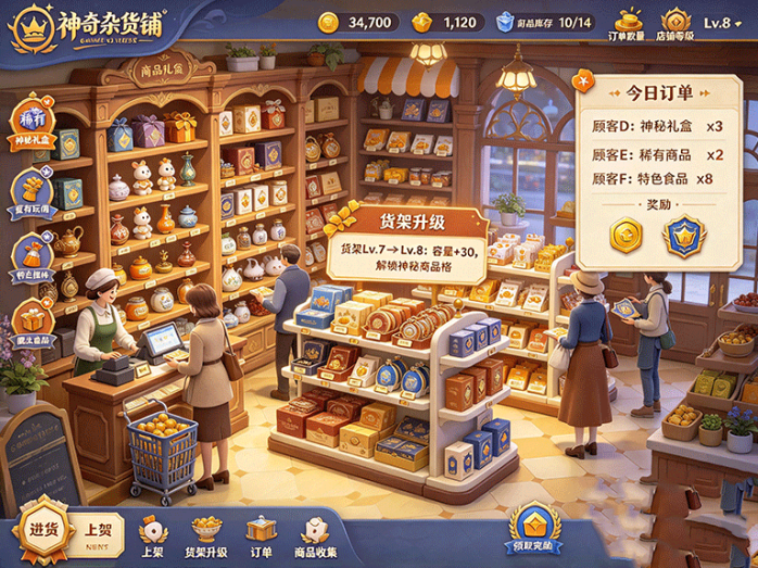 想经营一家神奇杂货铺?收集商品、升级店铺,多种玩法慢慢解锁