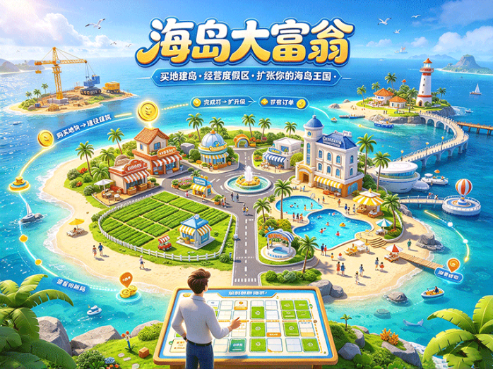 买地只是第一步,海岛大富翁开启地块建设与海岛经营玩法!
