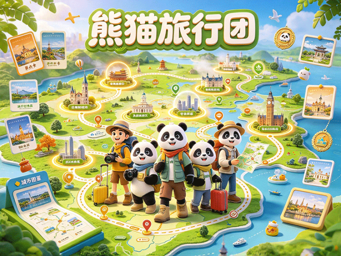 带着一群熊猫去旅行,熊猫旅行团怎么玩出自己的城市探索路线?
