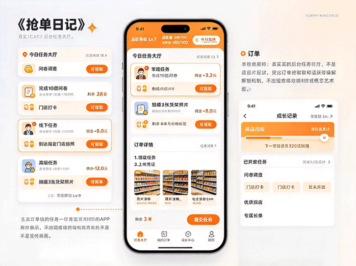 抢单日记怎么玩?每天进任务大厅挑订单,活跃度越高可做的任务越多