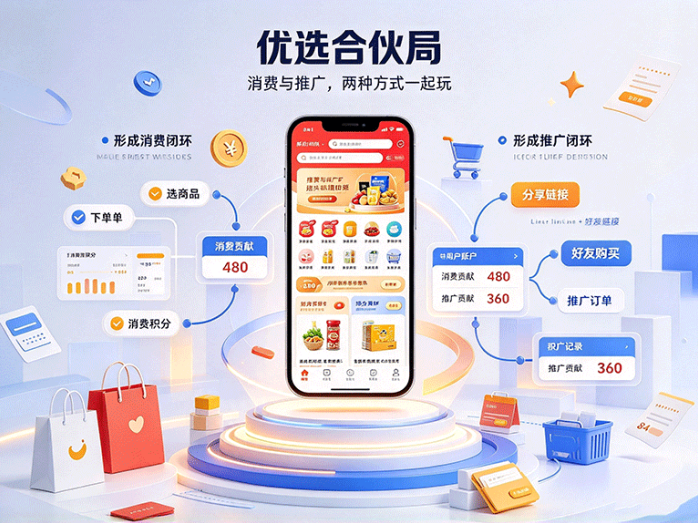 优选合伙局:买东西是一条线,分享商品又是一条线,两种身份可以同时进行
