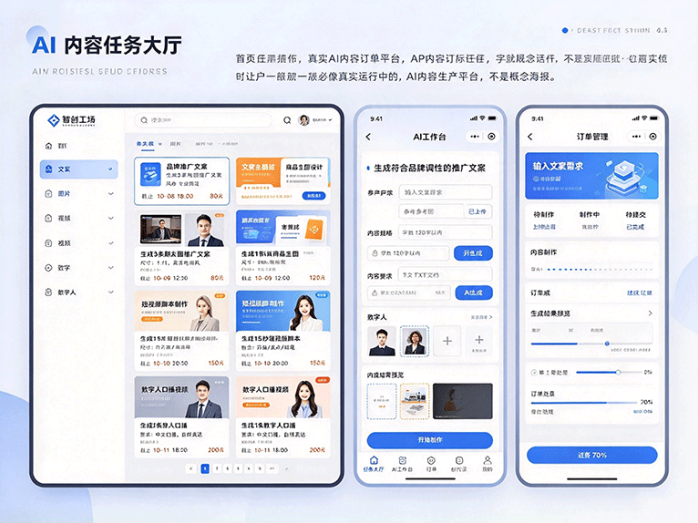 智创工场怎么玩?AI接单做内容,文案、图片、视频都能在一个平台完成