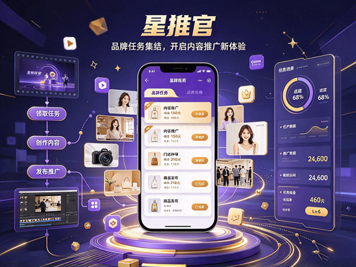 星推官:品牌推广任务集中发布,短视频创作与内容分发相结合