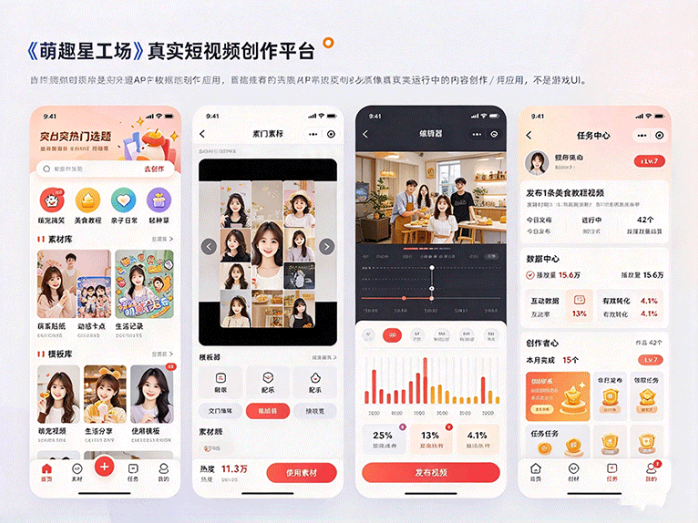 萌趣星工场:热门素材和模板直接拿来创作,做短视频也能接内容任务