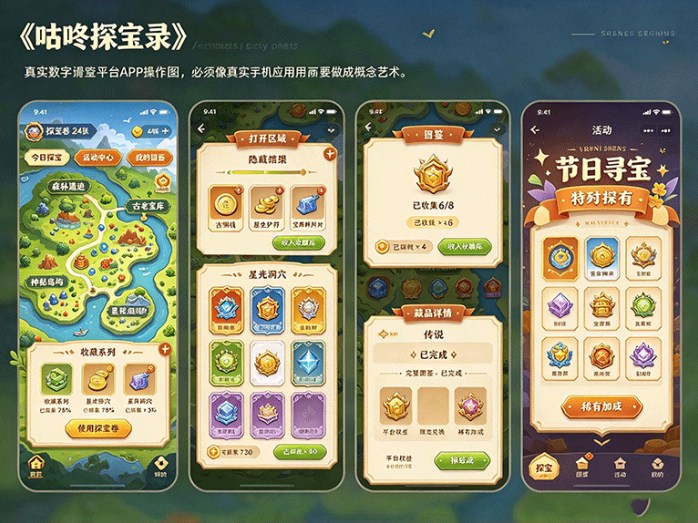咕咚探宝录:每天拿探宝卷去寻宝,隐藏道具慢慢补齐整套图鉴