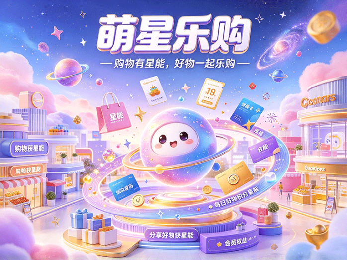 萌星乐购:逛商城、买好物还能积累星能,积分可换商品和会员权益