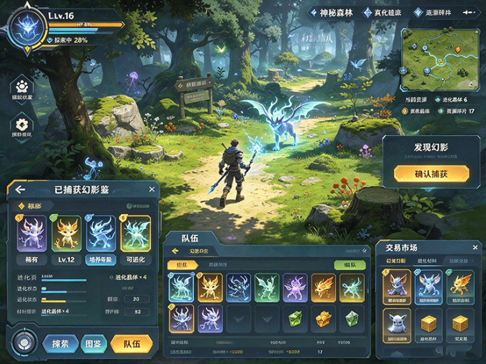 幻影猎人:穿梭不同地图捕获幻影,培养专属猎人队伍