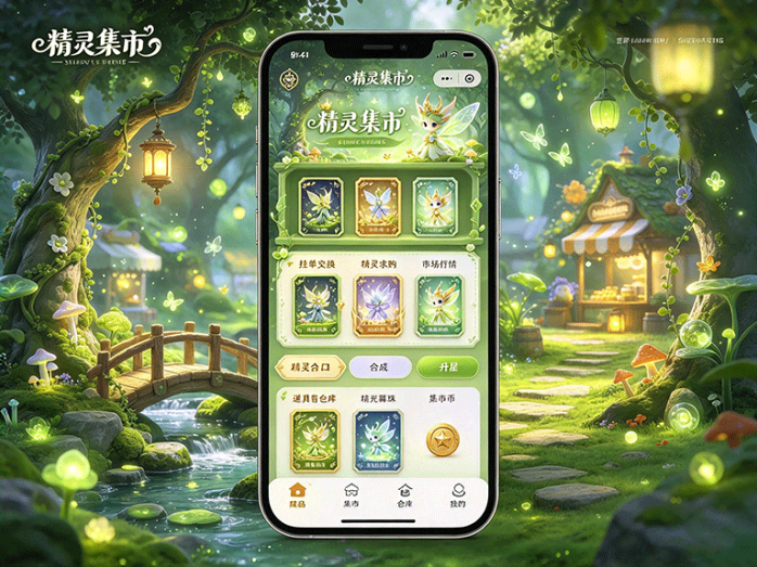 从寻找灵物到建设市集,精灵集市开启森林探索与经营玩法
