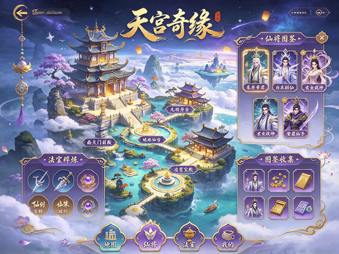 天宫奇缘新首码!畅游九天云阙,集齐各路仙将解锁稀有法宝