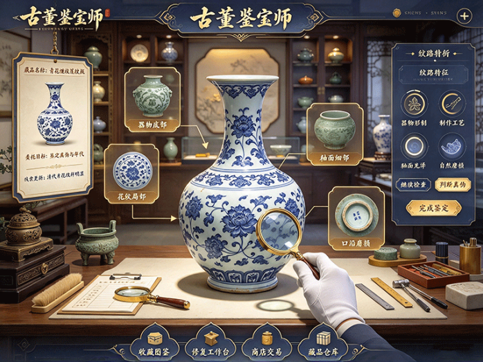 古董鉴宝师:古玩鉴定经营玩法!辨纹识年代,修复珍稀藏品,打造专属收藏馆