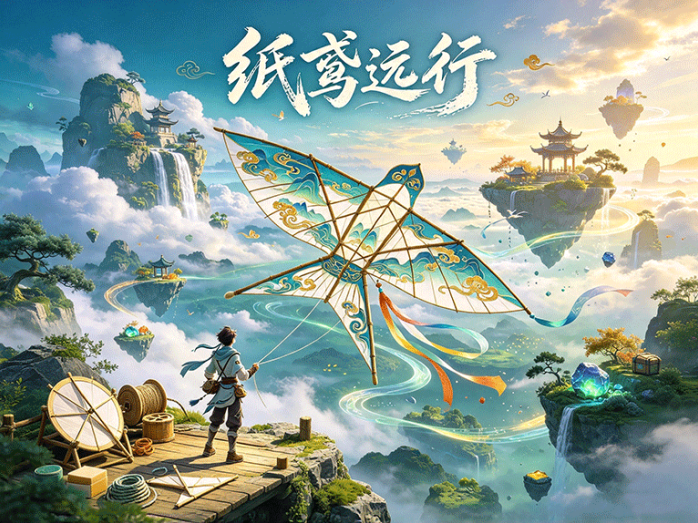 纸鸢远行!亲手制作特色纸鸢,借助风力飞越云海寻找秘藏宝藏