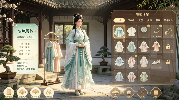 《锦衣巡游记》古风换装新玩法!收集各朝华服与精美配饰,搭配造型解锁城市故事