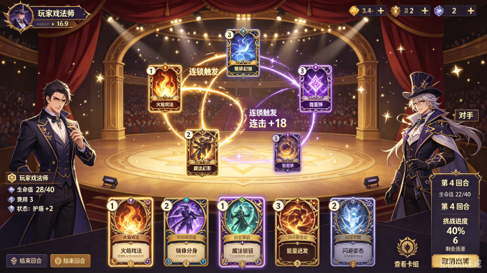 百变戏法师!收集奇幻戏法,巧妙组合触发连锁效果