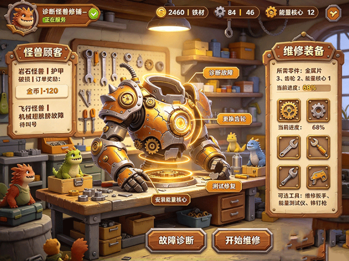 《怪兽修理铺》奇幻维修经营新玩法!给怪兽修装备、造工具,把小店做成异世界维修中心